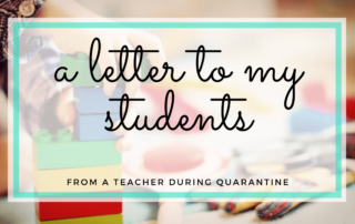 letter to students from teacher