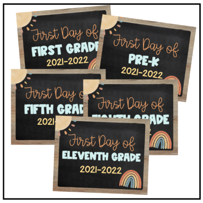 Back to School Signs for Kids